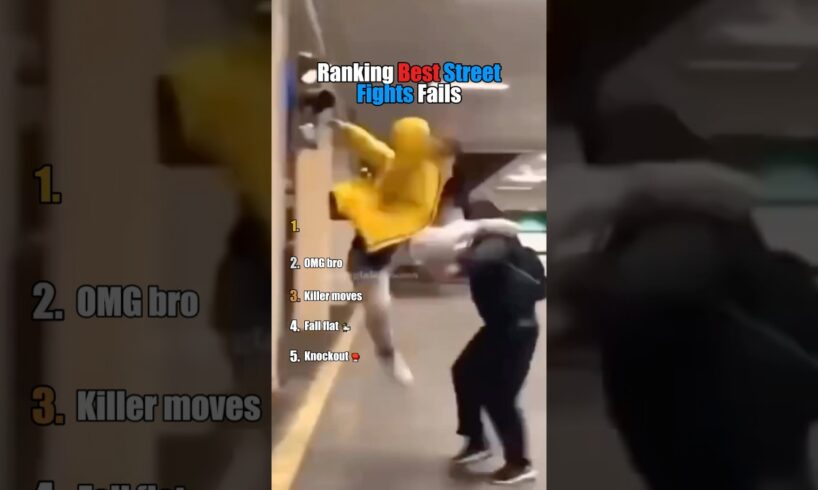 Ranking the BEST Street Fights FAILS 💀 #fighting #fail #shorts