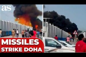 SHOCKING FOOTAGE: Iranian MISSILE STRIKE captured on camera in Doha