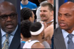 Shaq and Chuck react to Nikola Jokic fight with Lu Dort and OKC after cheap shot
