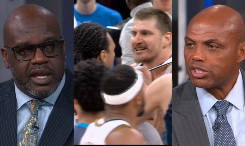 Shaq and Chuck react to Nikola Jokic fight with Lu Dort and OKC after cheap shot