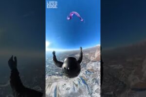 Skydiver accidentally releases her Parachute #shorts