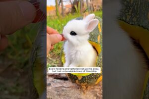 This man rescued a helpless baby bunny on the cold ground and then...