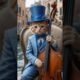 cat cute playing instruments to italian music,#cat#catlover#AI#funny#comic#cute#sweet#catvideo#short
