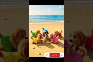cute puppies enjoy in beach#shorts #ytshorts #youtubeshorts