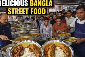 কলকাতায় মাদ্রাসি বাবু খাবার পরিবেশন করছেন  টাটকা তাজা সব মাছ-মাংস | Indian Street Food