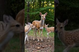Adorable Baby Deer Playing with Mom 🥹 Pennsylvania Wild Cam #animals #wildlife