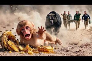 Animal Rescue | Brave Mother Monkey Rescues Her Baby from Black Bear in Time