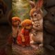 Brave Puppy & Sister Saved a Little Rabbit 🐰 | Heart Touching Animal Rescue Story #shorts