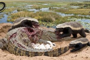 Catastrophic! Clashes & Conflicts: Honey Badger Destroys Crocodile Nest | Animal Fight