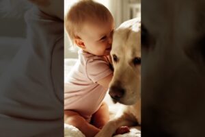 Cute Baby Playing with Dog 🐶😄 So Funny & Sweet  #baby #dog #cute #funny #animals #shorts #viralvideo