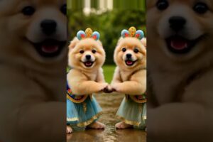 “Cute Puppies’ Funny Couple Dance 🐾💃 | Cute Couple Dance Shorts”
