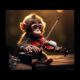Cute and funny monkey loves playing musical instruments and camping #shorts