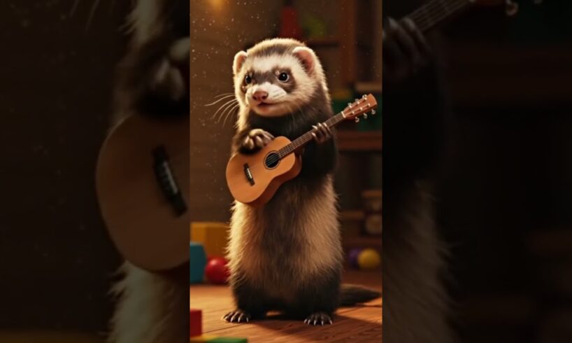 Ferret Playing Guitar | Cutest Concert Ever! #Ferret #cuteanimals #funnyanimals #animalsmusic