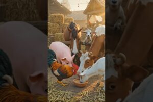 Funny Animal Friends Playing Together 😂🐾#shorts