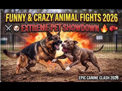 Funny and Crazy Animal Fights 2026 | Extreme Pet Showdown #FunnyAnimals #PetShowdown