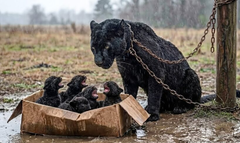 Kind Ranger Rescues an Abandoned Black Panther Family in a Dangerous Rainstorm | Animal Rescue