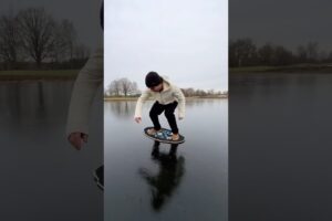 Skimboarding On Ice!