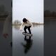 Skimboarding On Ice!