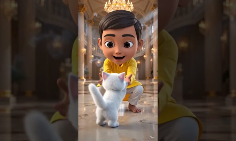 small cat and small boy playing #animals #explorepage #forestlife #viralvideo #wildlife #ytshorts