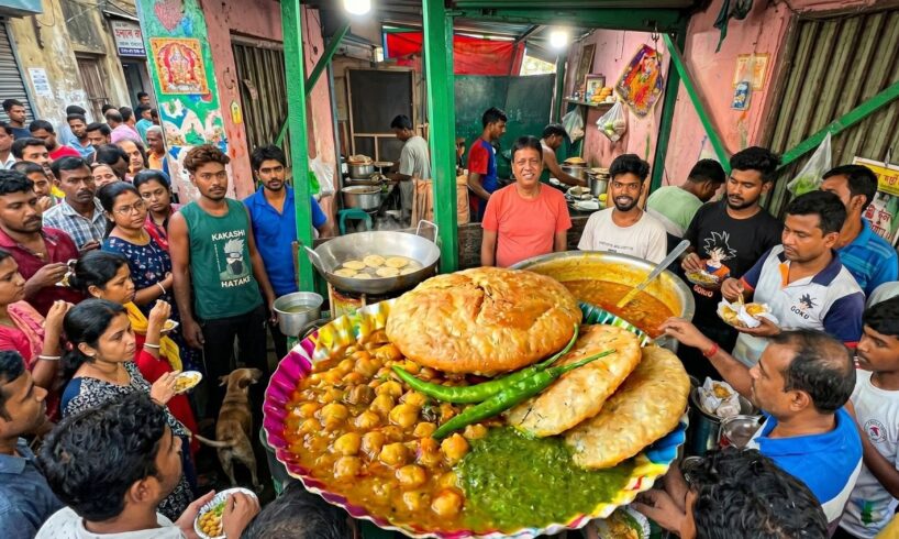 It's a Breakfast Time , Garma Gorom ₹8 Sattu Puri , Indian Local Street Food