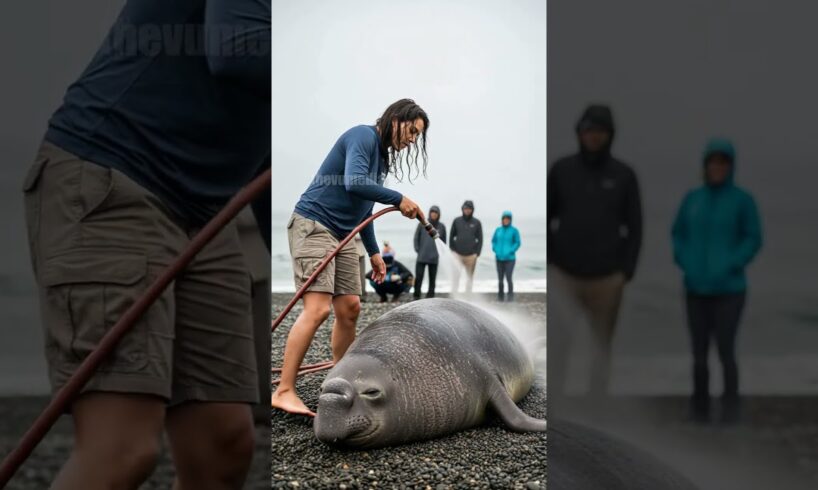 Marine Biologist Work Quickly To Save A Stranded Elephant Seal In Need!
