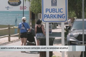 North Myrtle Beach police debriefing after Main Street fights that injured officers