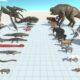 Dinosaurs and Animals vs Giant Invertebrates and Reptiles - Animal Revolt Battle Simulator