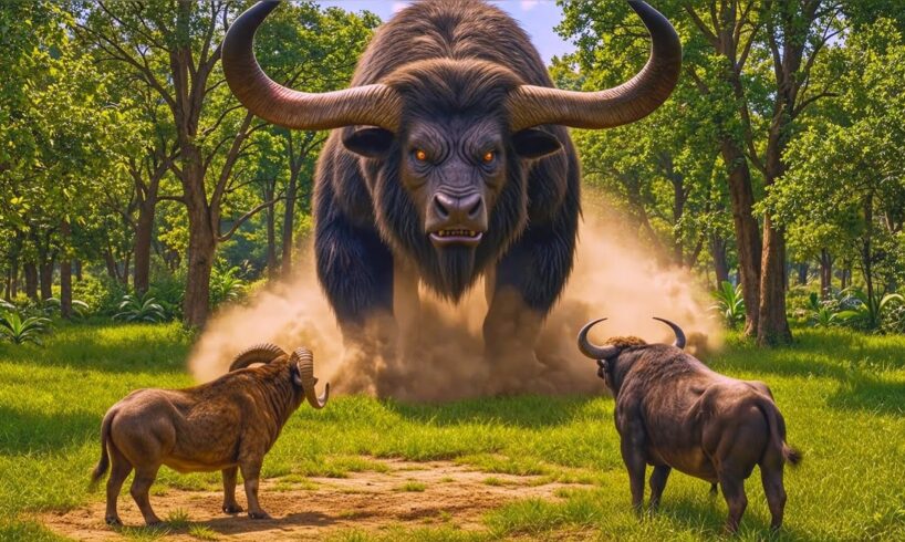 Epic Animal Fight| Buffalo Vs Bighorn Ram|Full action Wildlife Fight!