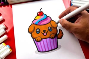 How To Draw A Puppycake - Puppy Cupcake