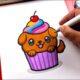 How To Draw A Puppycake - Puppy Cupcake