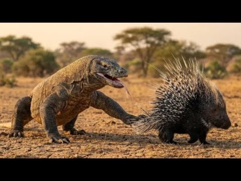 Komodo Dragon vs Porcupine The Ultimate Animal Fight