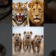 "Lion and Tiger vs 4 Wild Animals – Ultimate Survival Showdown!"