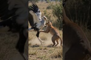 Never Mess with a Secretary Bird! 😤 #shorts
