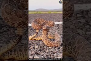 Prairie Rattlesnake Displays Unusual Behavior on the Road 🐍 #snake #wildliferescue #wildlife