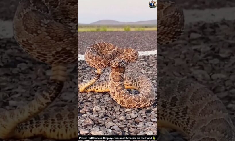 Prairie Rattlesnake Displays Unusual Behavior on the Road 🐍 #snake #wildliferescue #wildlife