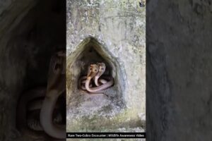 Rare Two-Cobra Encounter | Wildlife Awareness Video #snake #wildliferescue #cobra #wildlife