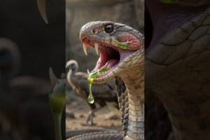 Secretary Bird vs Cobra: The Brutal Strike You Can't See in Real Time! 🦅🐍