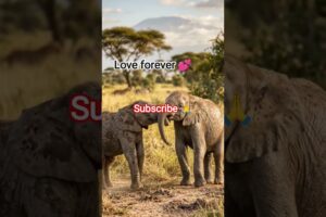 Two Baby Elephants Playing at Sunset #BabyElephants#WildlifeShorts#Animals#NatureLovers#USAAudience