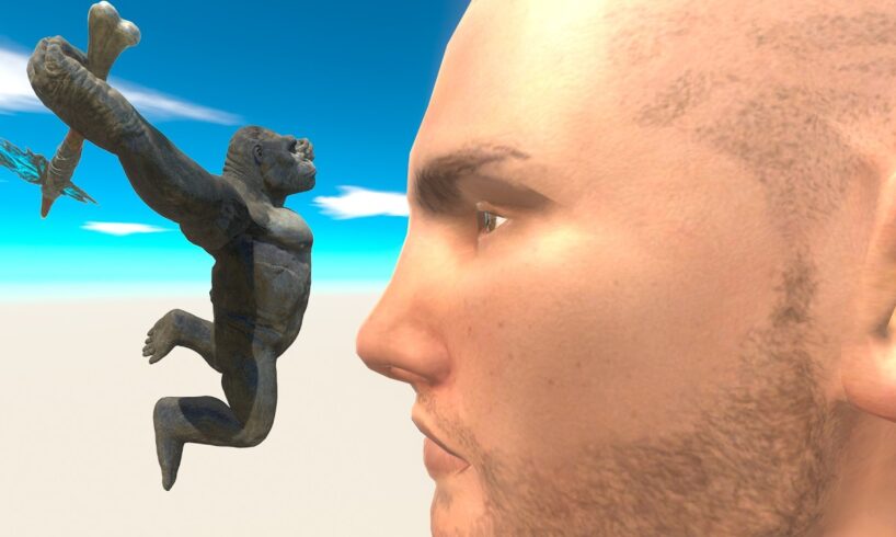 Two Evolution Gate and Reach the King Kong - Animal Revolt Battle Simulator