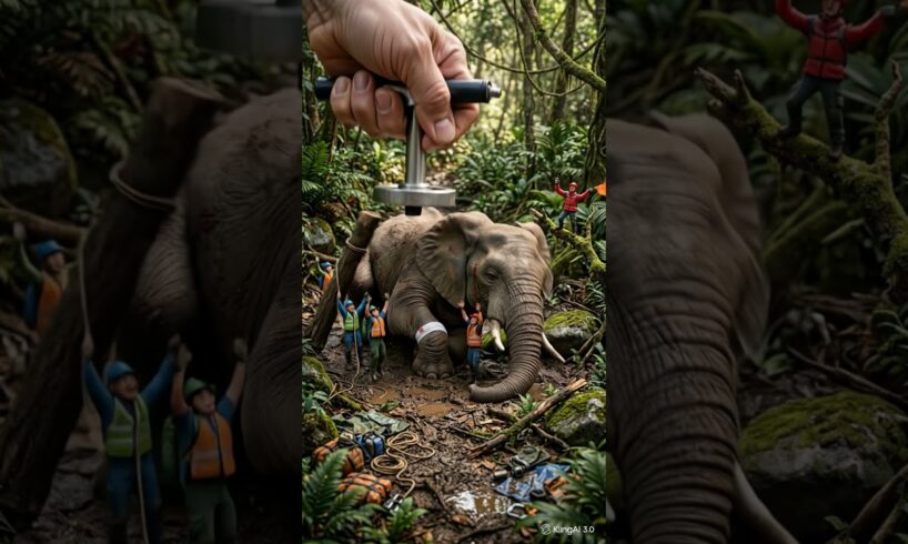Baby Elephant Rescue 🐘❤️ | Emotional Animal Rescue Story #shorts#animals#children
