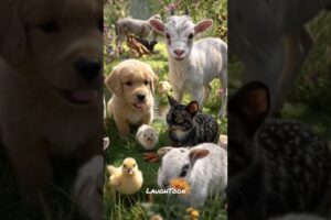 Cartoon animals in the Garden playing with each other 🐹🐓🦜🐕. #laughtoon #cartoon #funny #kidssongs #😍