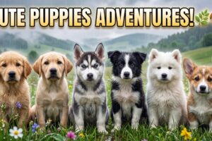 Cutest Puppies Playing & Having Fun on Green Grass | Relaxing Puppy Sounds & Cute Dog Moments 🐶