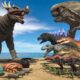 Dinosaurs Arena Challenge | D-Rex Team vs Anguirus Team | Animal Revolt Battle Simulator