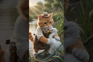 Leo Saves a Bird Trapped in a Fishing Net #shorts