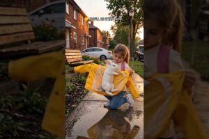 Little Girl Rescues a Baby Bunny 🐰❤️ | Emotional Animal Rescue Story #shorts