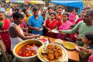 Mehanati Swapan Da Street Breakfast | Crispy Low Oil Parota with Ghugni & Egg Poach | Each ₹7 Price