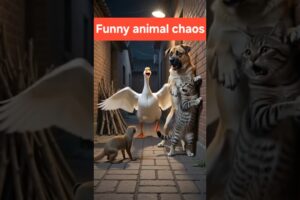 Nature's Most Unhinged Street Fight #shorts #animals #funny.
