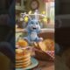 Rqbbit playing with butter slide😲 #animallife #rabbit #animals #viralvideo #shorts #ai