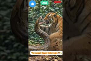 🐯 Tiger vs Giant Snake: The Epic Jungle Battle | AI Animal Fight