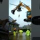 Army helicopter rescues a dog trapped in the flood with the help of JCB #rescueme #myrescue